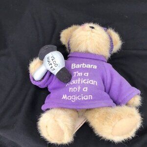 Barbara Beautician Bear Plush Toy With Purple Outfit & Headband By The Boyds Col